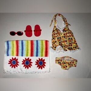 American Girl floral swimsuit set